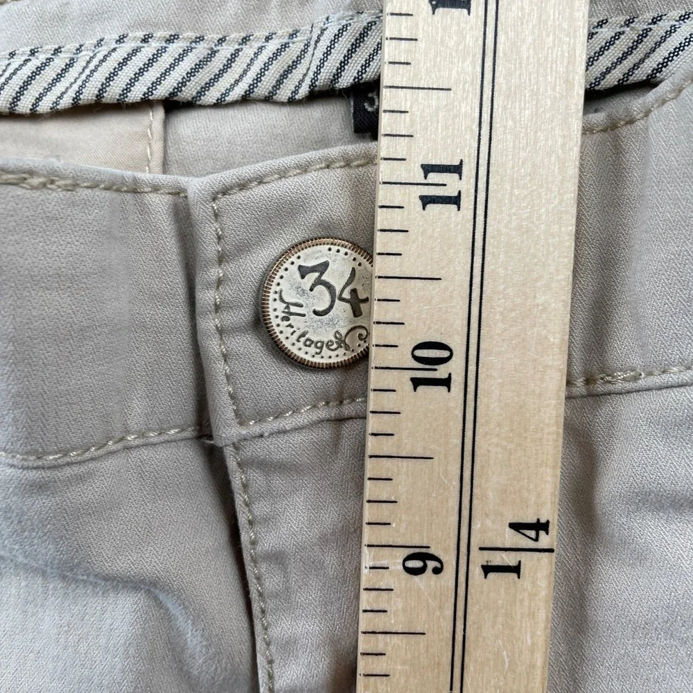 34 Heritage Chino Mens 38x34 Tan Hudson Mid-Rise Stretch Cotton Casual Pants - Picture 7 of 11